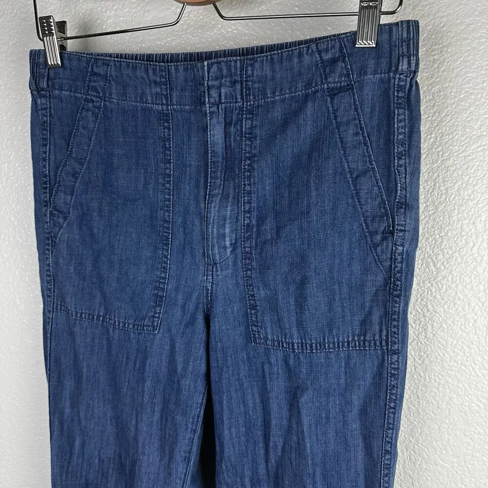 J CREW Women's Zip-up Indigo Seaside High Rise Pants